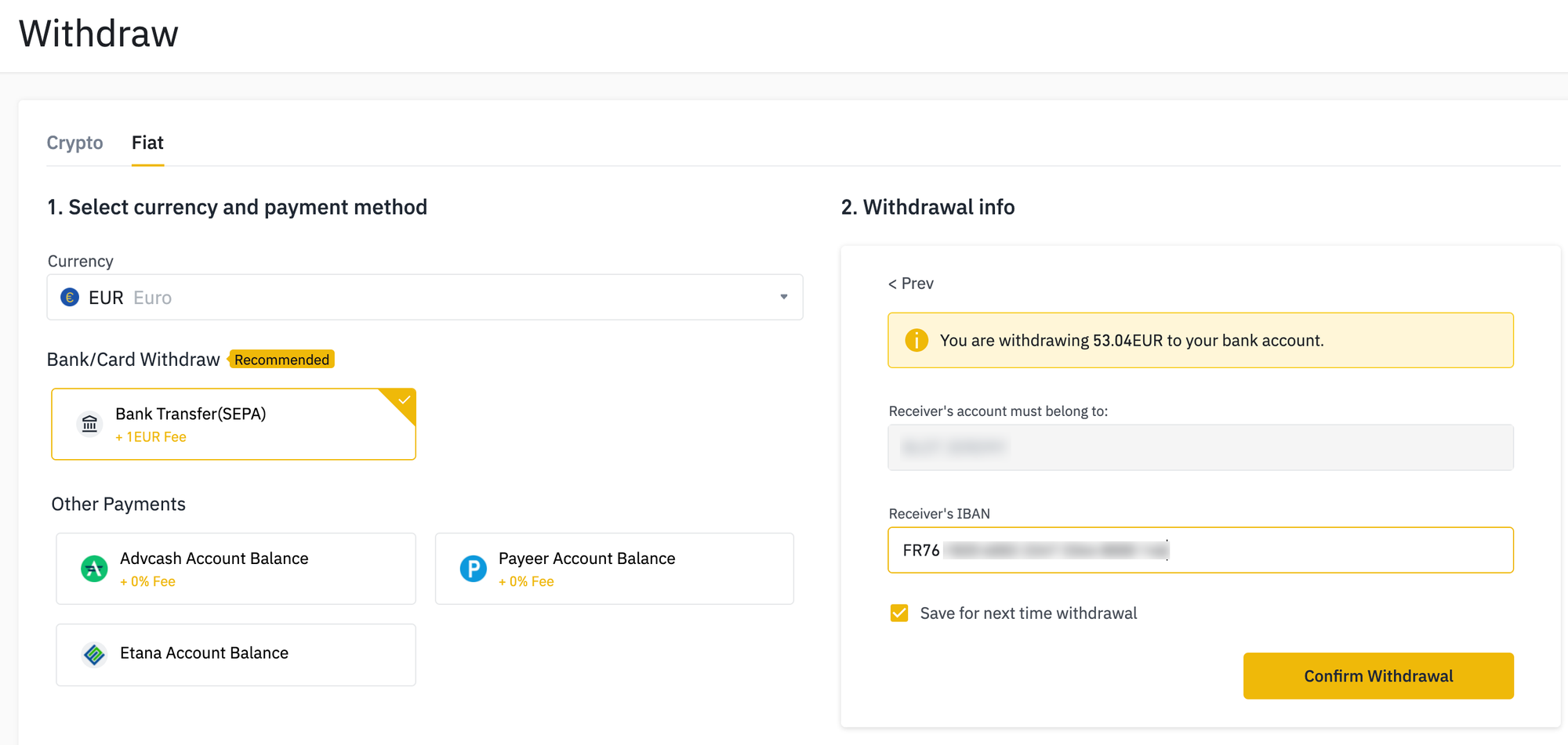 Binance: How to withdraw your funds to your bank account