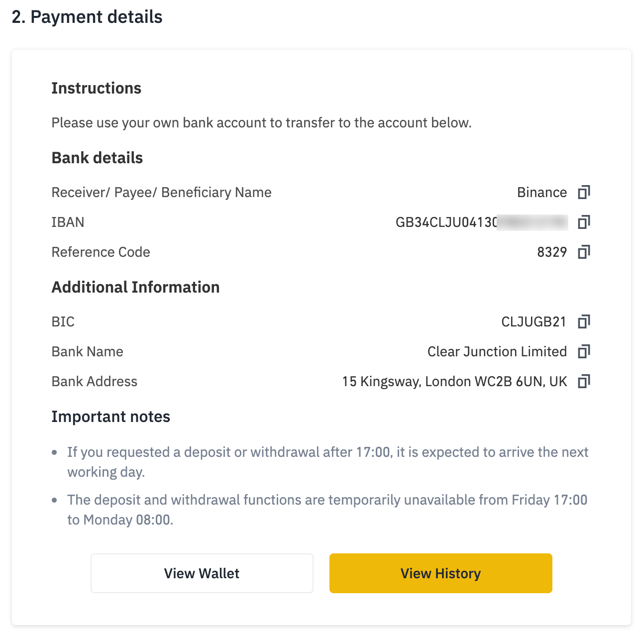 how to transfer money from binance to bank account