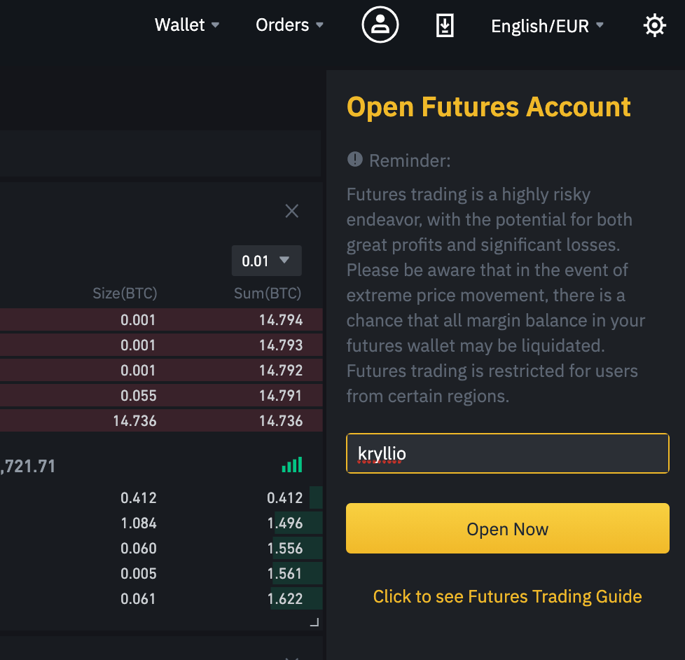 futures account binance