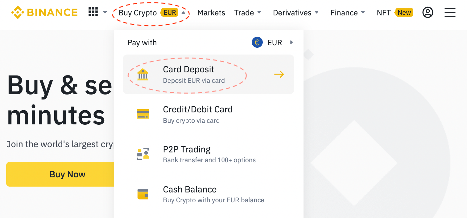 binance credit card deposit fee