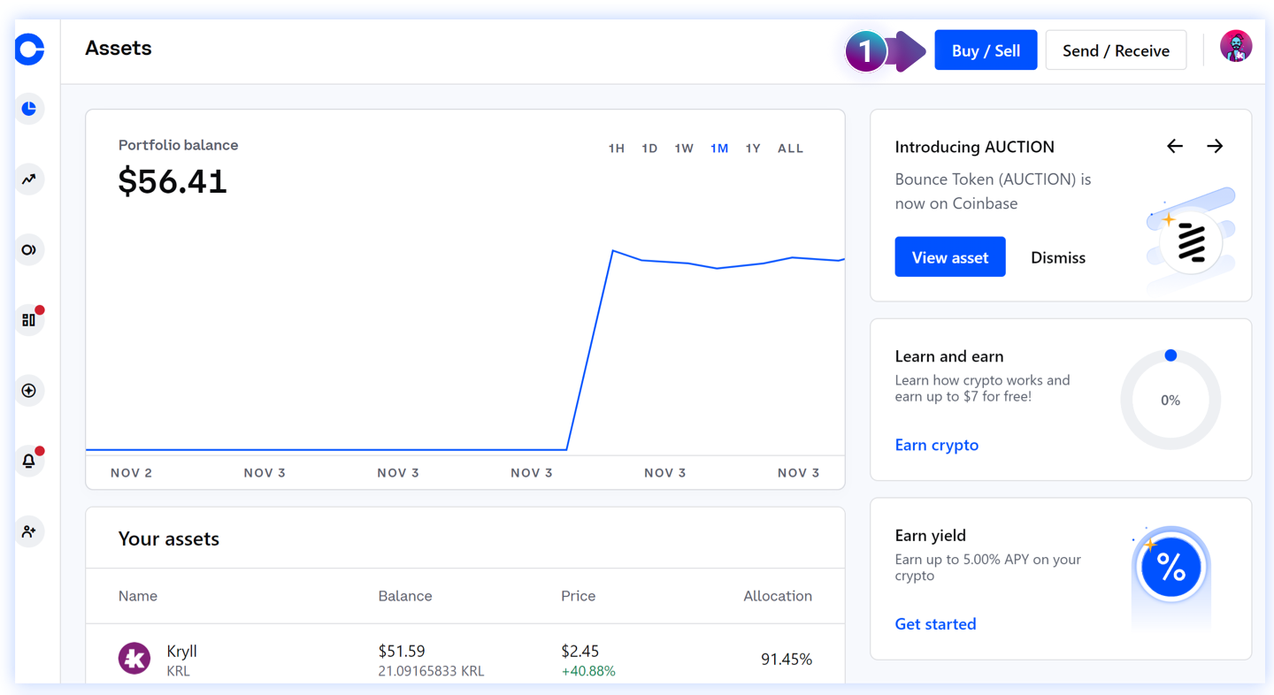 coinbase using credit card