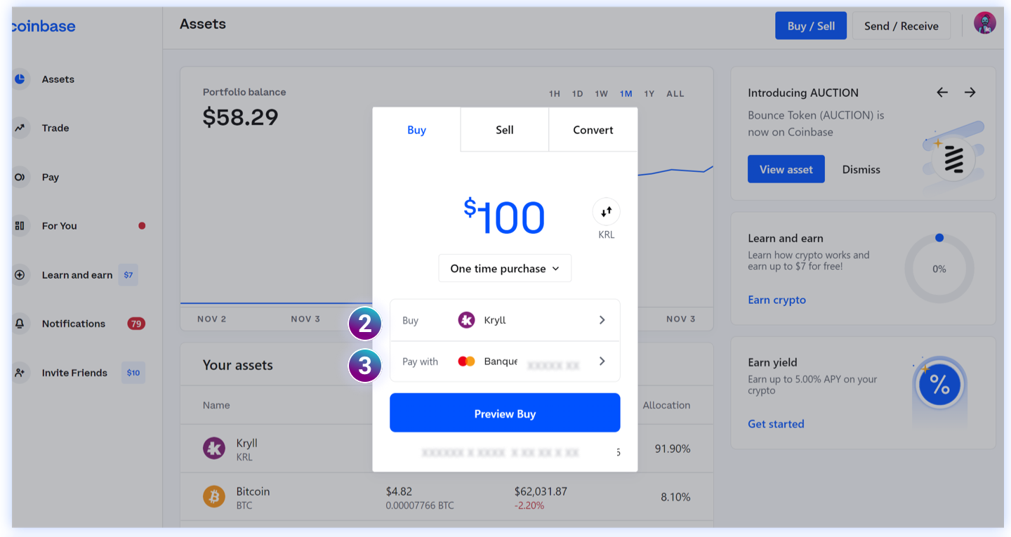 coinbase using credit card