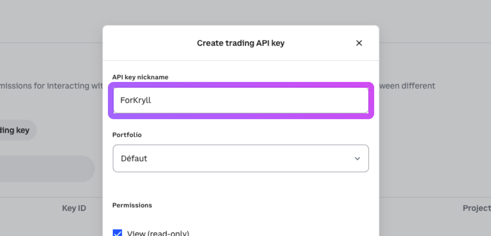 How to add your Coinbase API key to your Kryll account