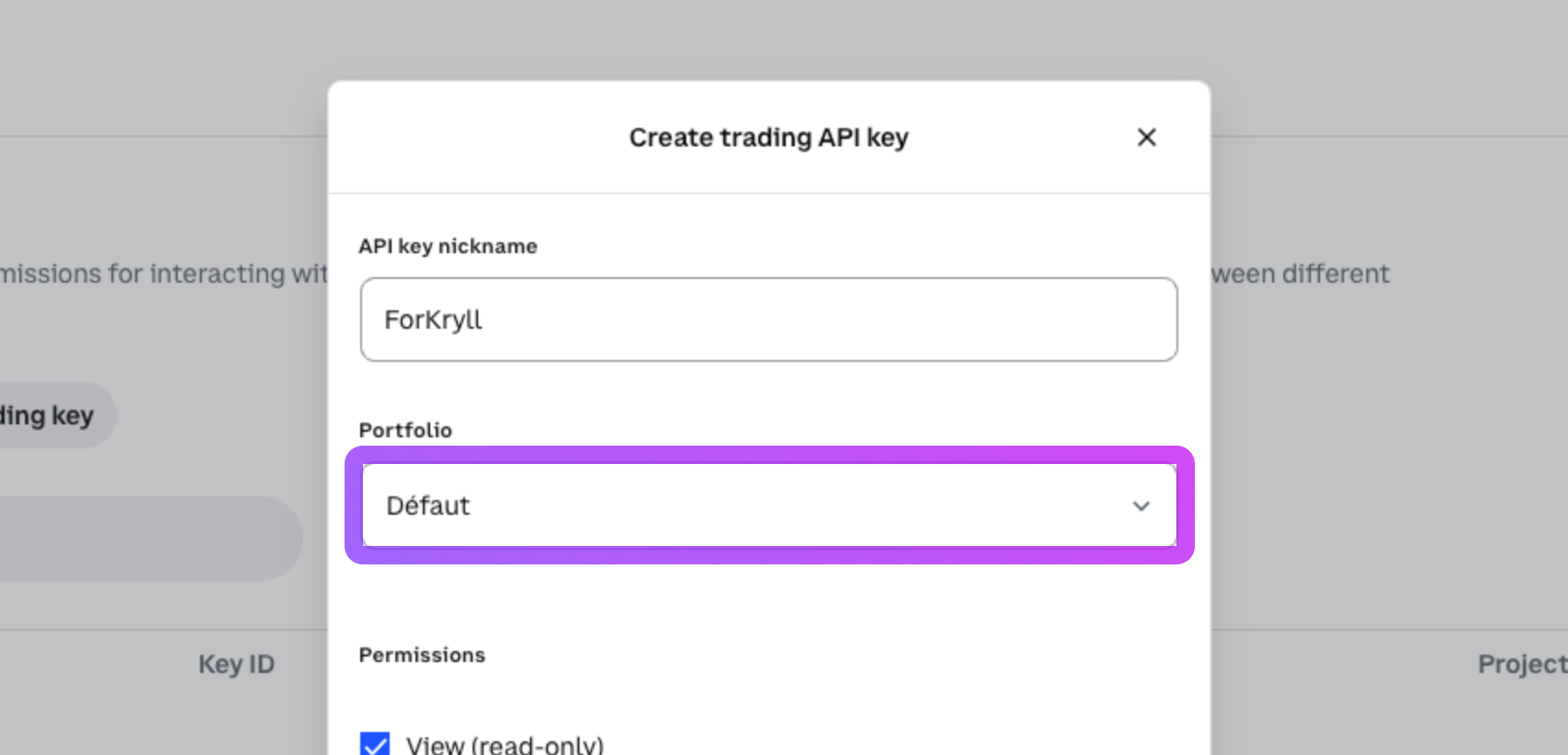 How to add your Coinbase API key to your Kryll account