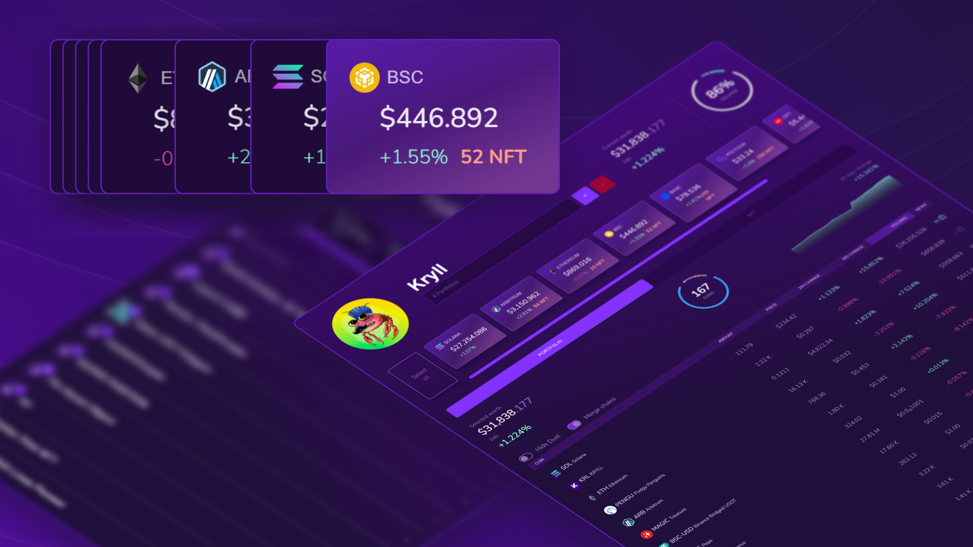 SmartFolio integrates BNB Chain: track your crypto & BNB NFTs on Kryll³